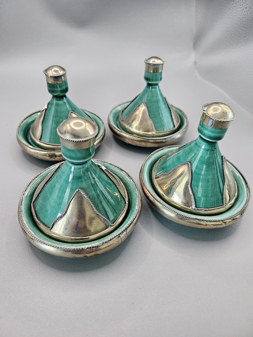 4 Piece Disney Epcot Mini Morocco Ceramic Tagine Pieces